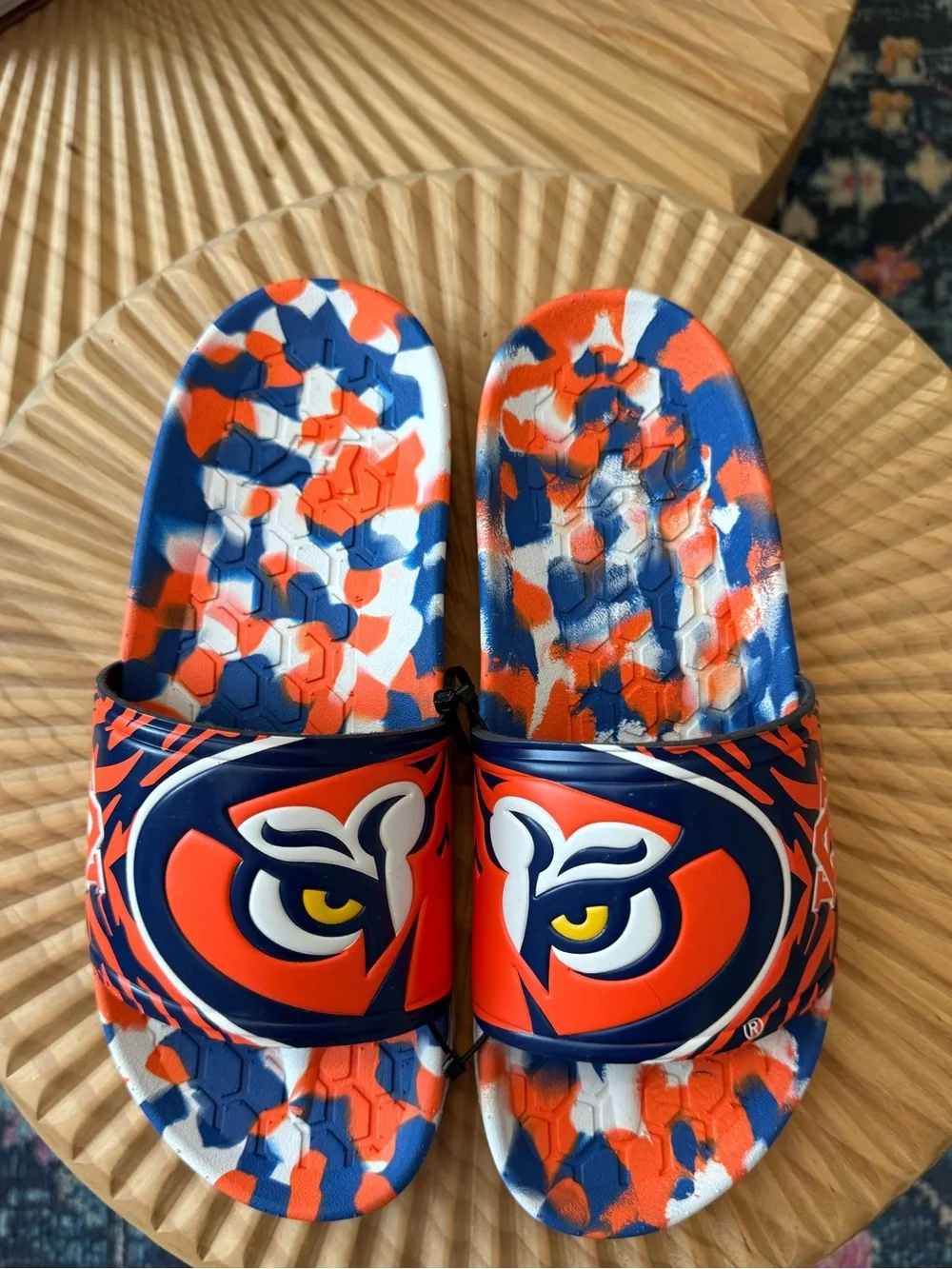 Hype Unisex Auburn University Collegiate Slydr Slide Sandal Shoe Beach Shower